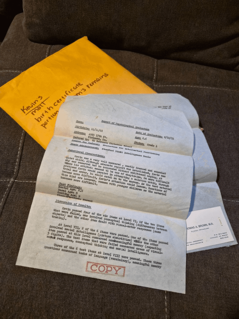 The psychiatrist's letter from 1975